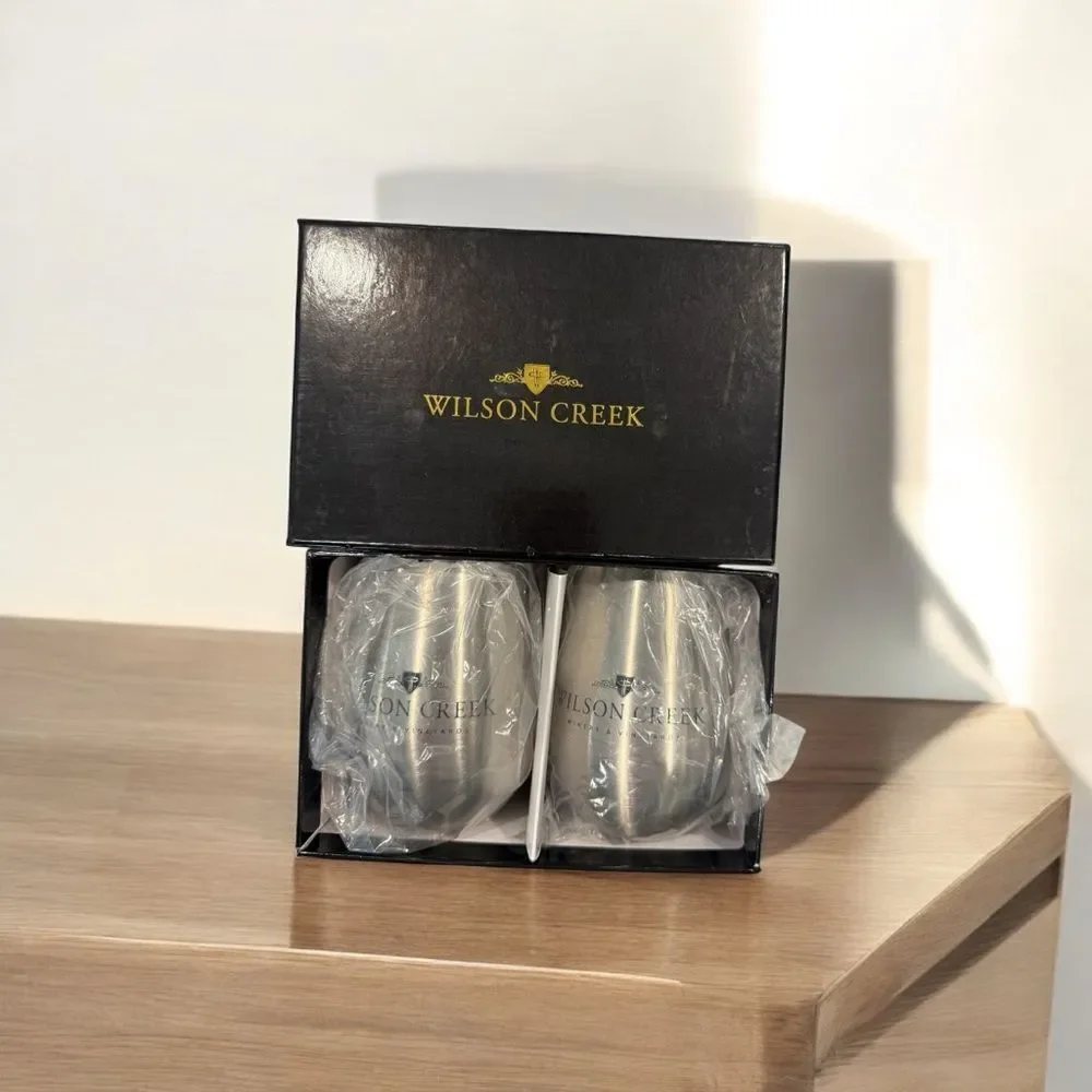 Wilson Creek 18 oz Stainless Steel Wine Tubbler Set of 2. Brand New.